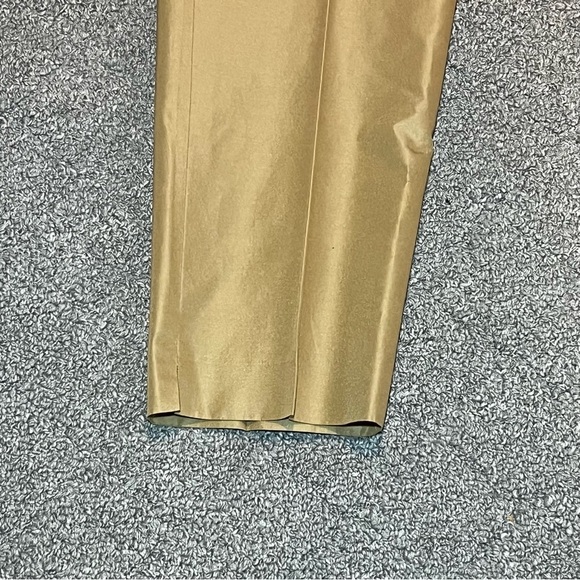 Talbots Petite Pleated Lined Dress Pants Size 12P Beige Split Hem Straight Leg - Picture 8 of 14